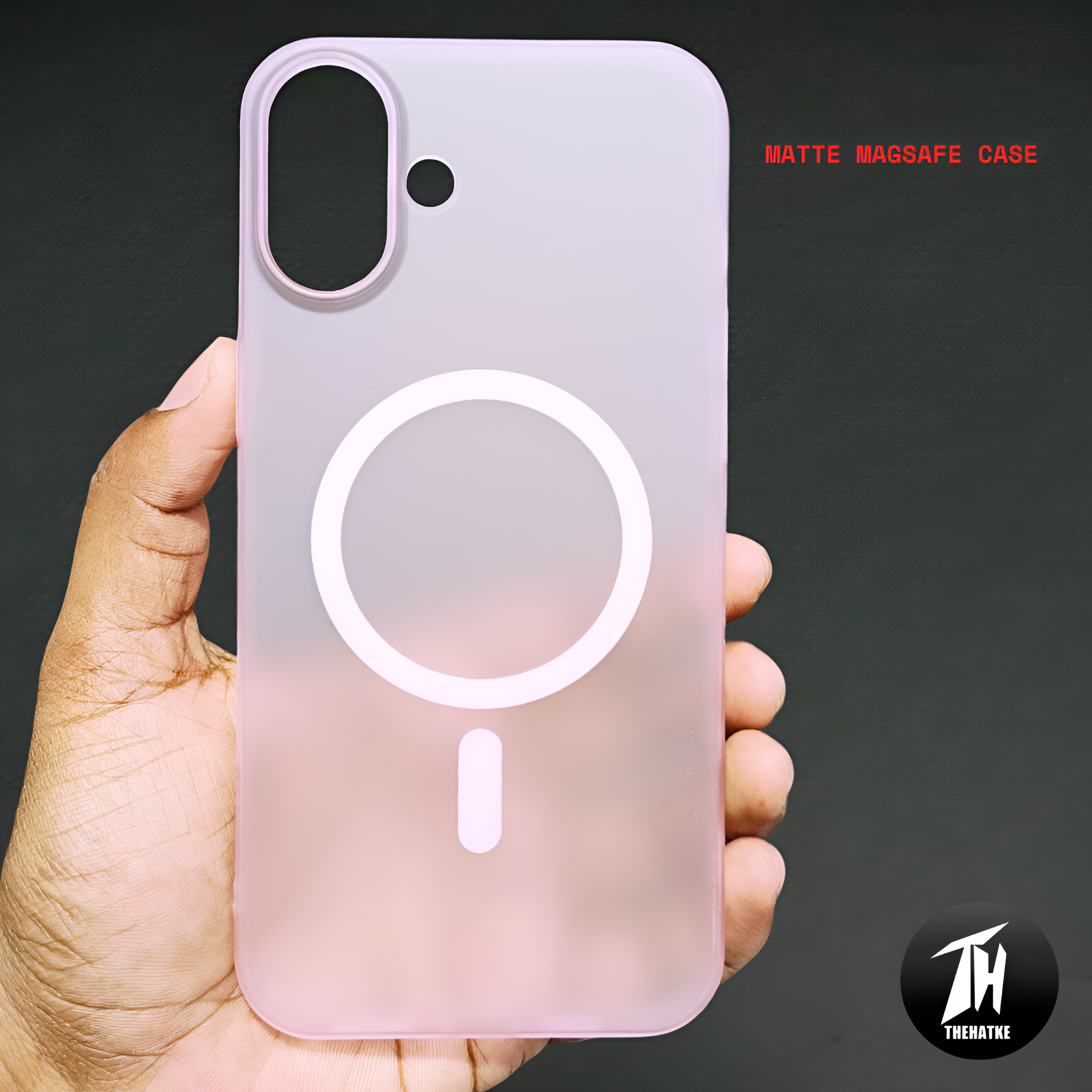 Pink Paper Matte Magsafe Case for Apple Iphone 16 Plus