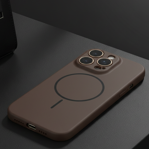 CAVEN Dark Brown Silicone case for Apple Iphone 16 Pro