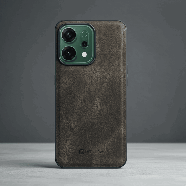 Light Brown Standard Leather Case for Oppo Reno 14