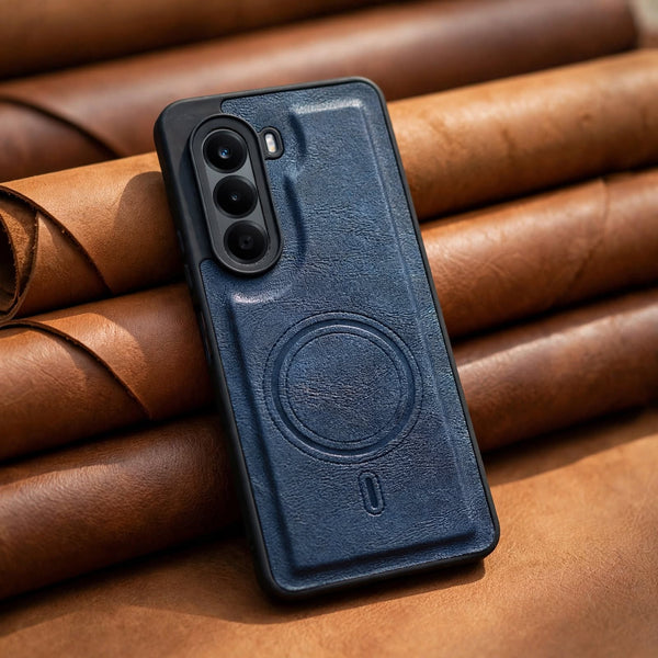 Crest Dark Blue Leather Case for Oneplus Nord Ce 6 Lite