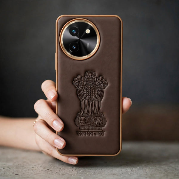 Ashoka Brown Leather Case for Vivo T3X