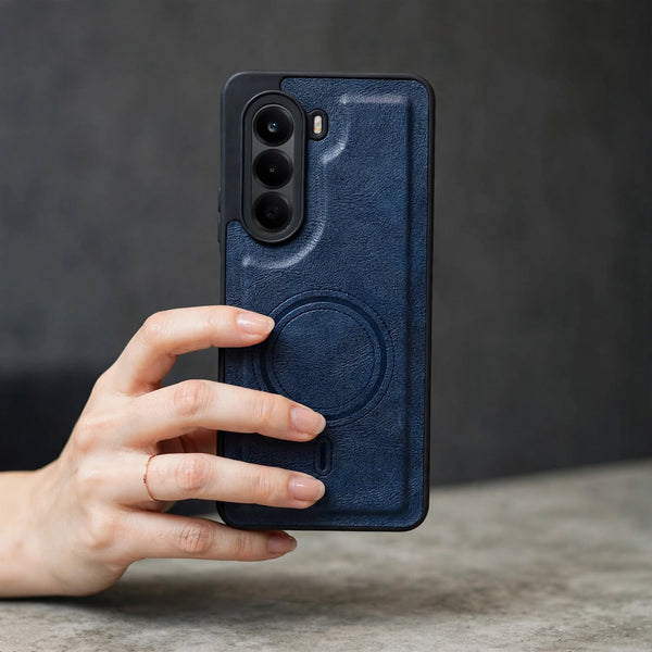 Crest Dark Blue Leather Case for Oneplus Nord Ce 6 Lite