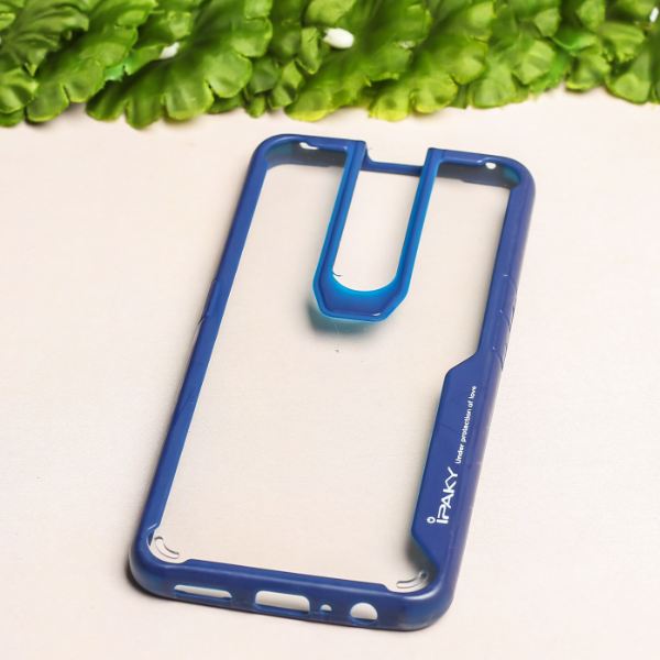 Blue Shockproof protective transparent Silicone Case for Oppo F11 pro