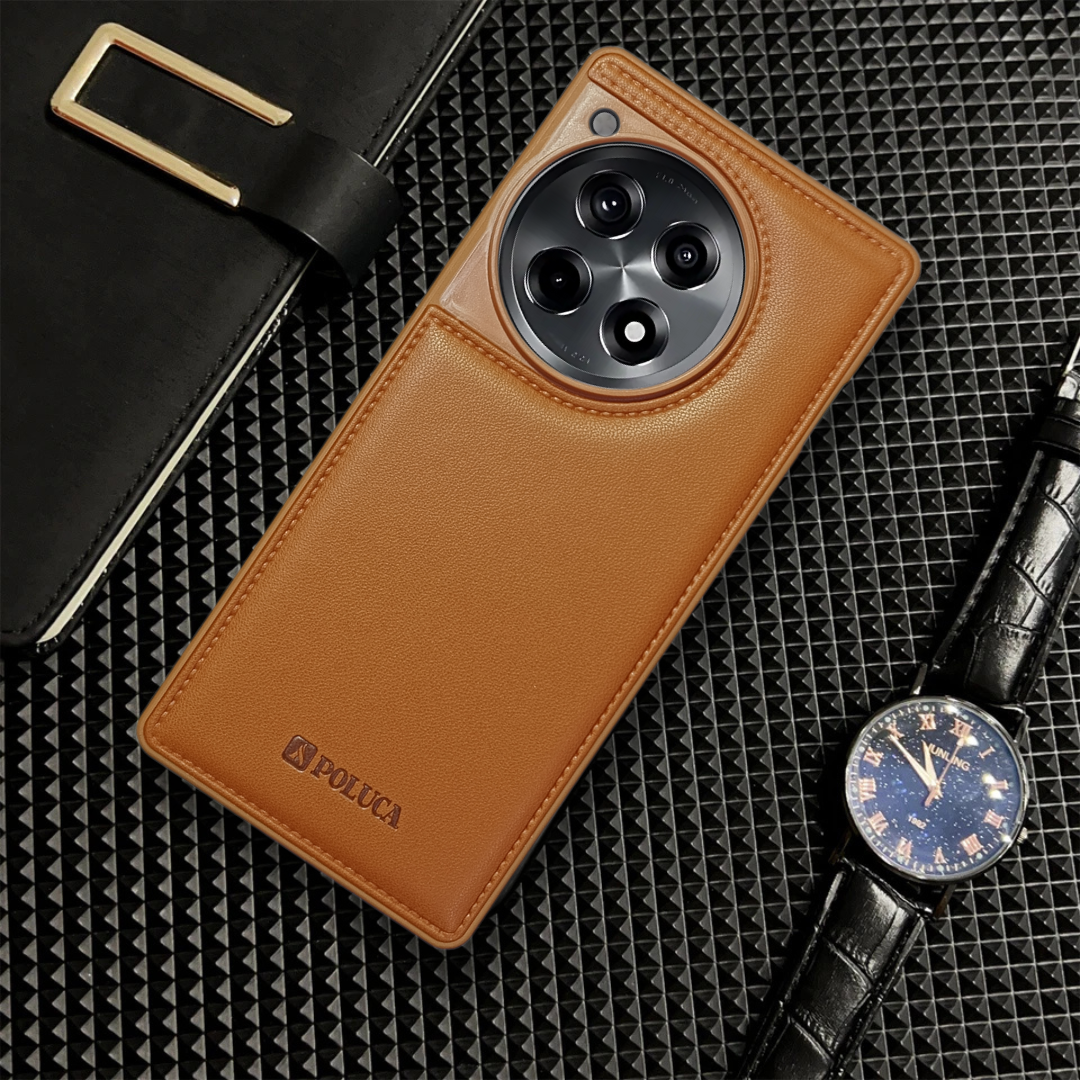Prime Leather Brown Leather Case for Oneplus 12R