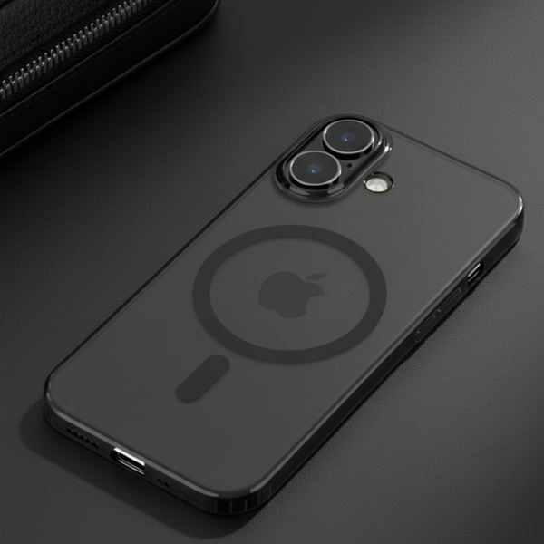 Black Shine Paper Magsafe Case for Apple Iphone 17