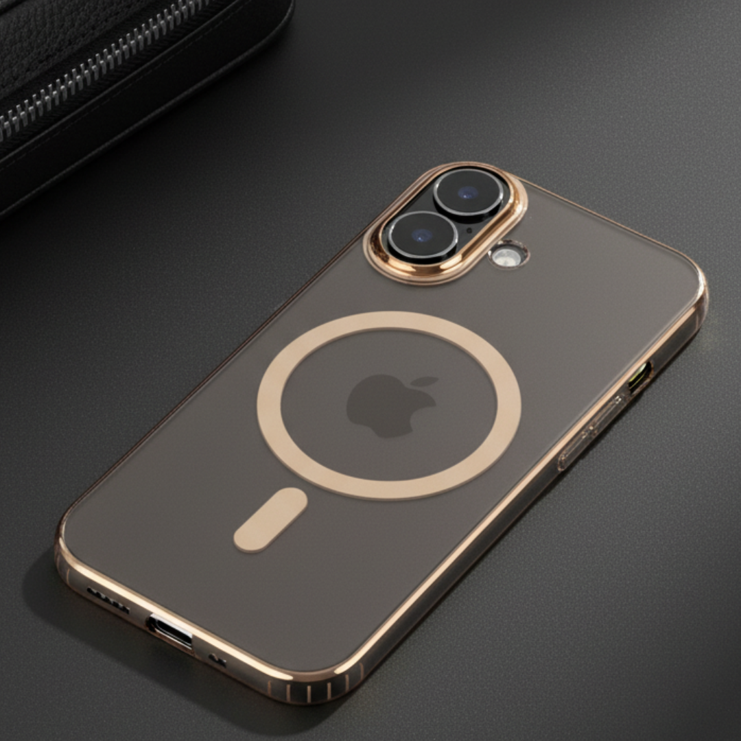 Natural Titanium Shine Paper Magsafe Case for Apple Iphone 17