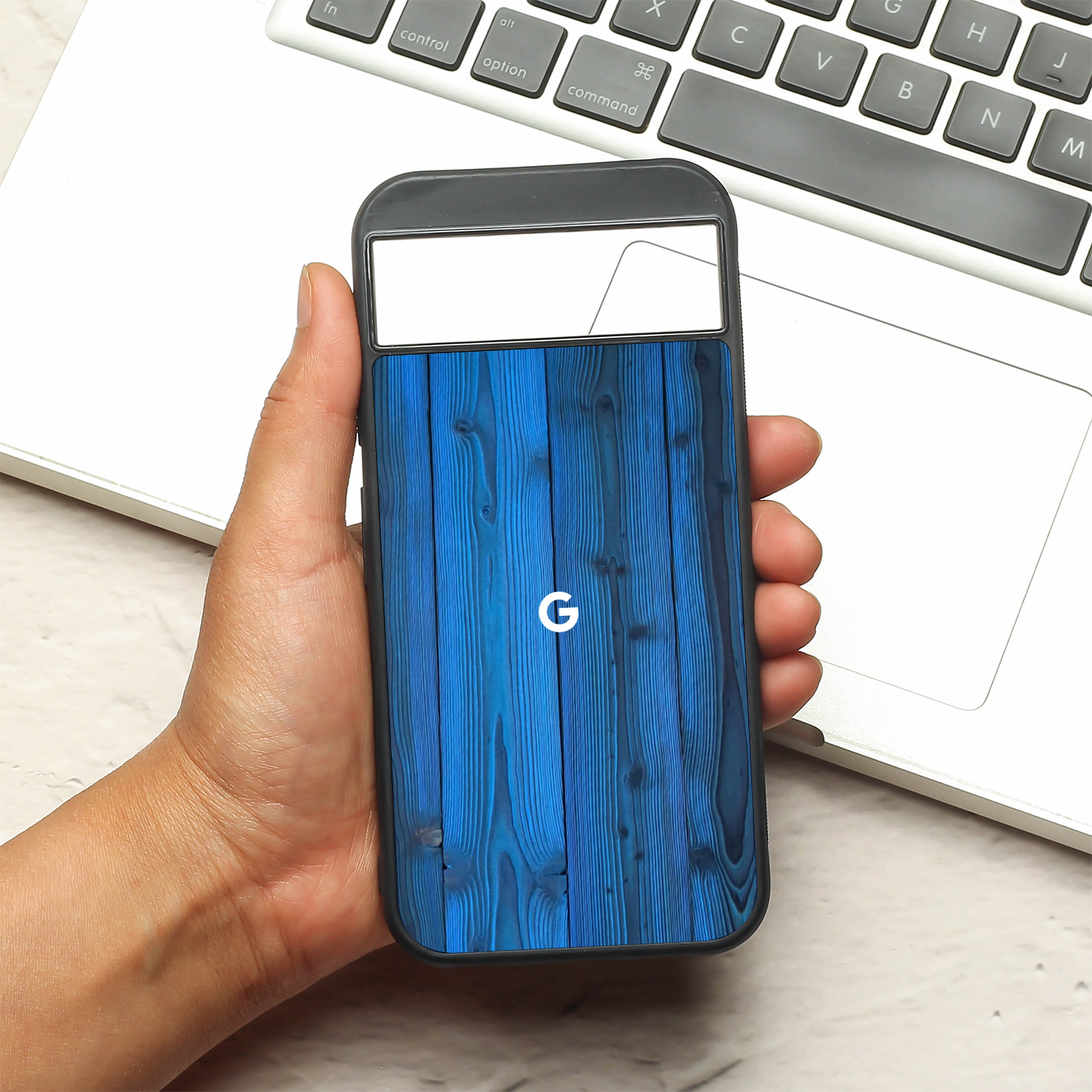 Indigo Planks metal back case for Google Pixel 8A