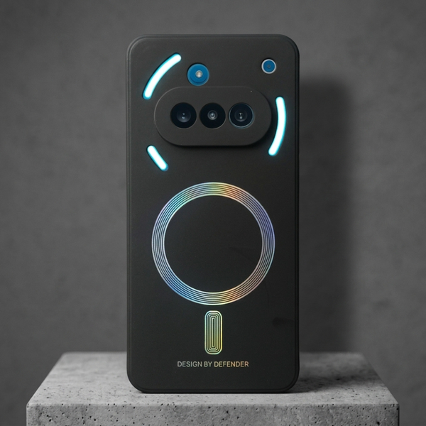 Black DEFEND Rainbow Case for Nothing Phone 3a
