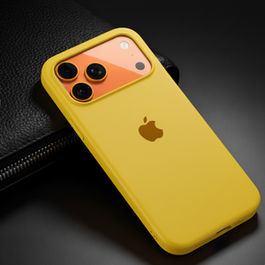 Yellow Original Silicone case for Apple iphone 17 Pro Max