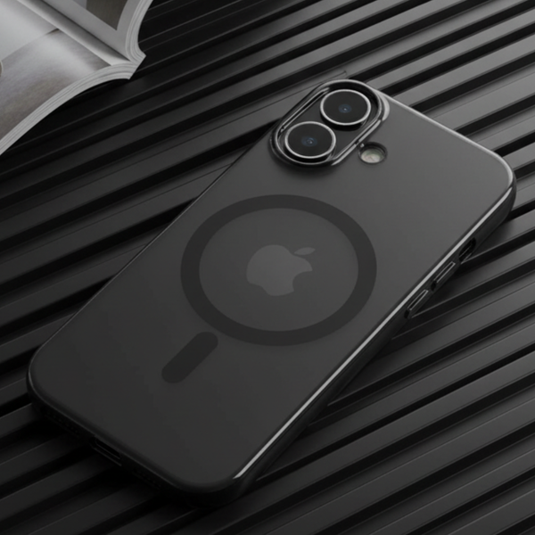 Black Shine Paper Magsafe Case for Apple Iphone 17