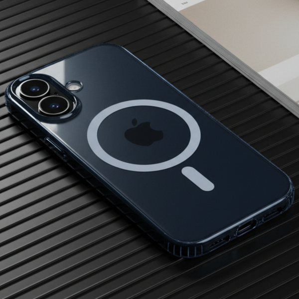 Blue Shine Paper Magsafe Case for Apple Iphone 17