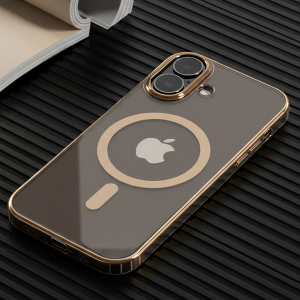 Natural Titanium Shine Paper Magsafe Case for Apple Iphone 17