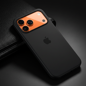 Black Original Silicone case for Apple iphone 17 Pro Max