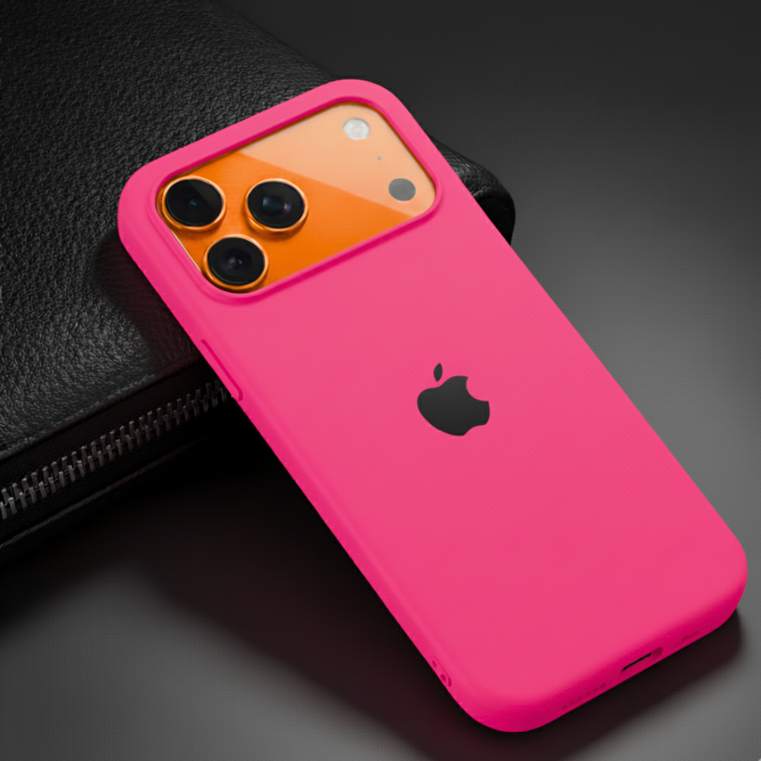 Hot Pink Original Silicone case for Apple iphone 17 Pro Max