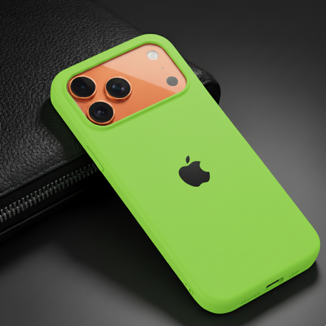 Neon Green Original Silicone case for Apple iphone 17 Pro Max