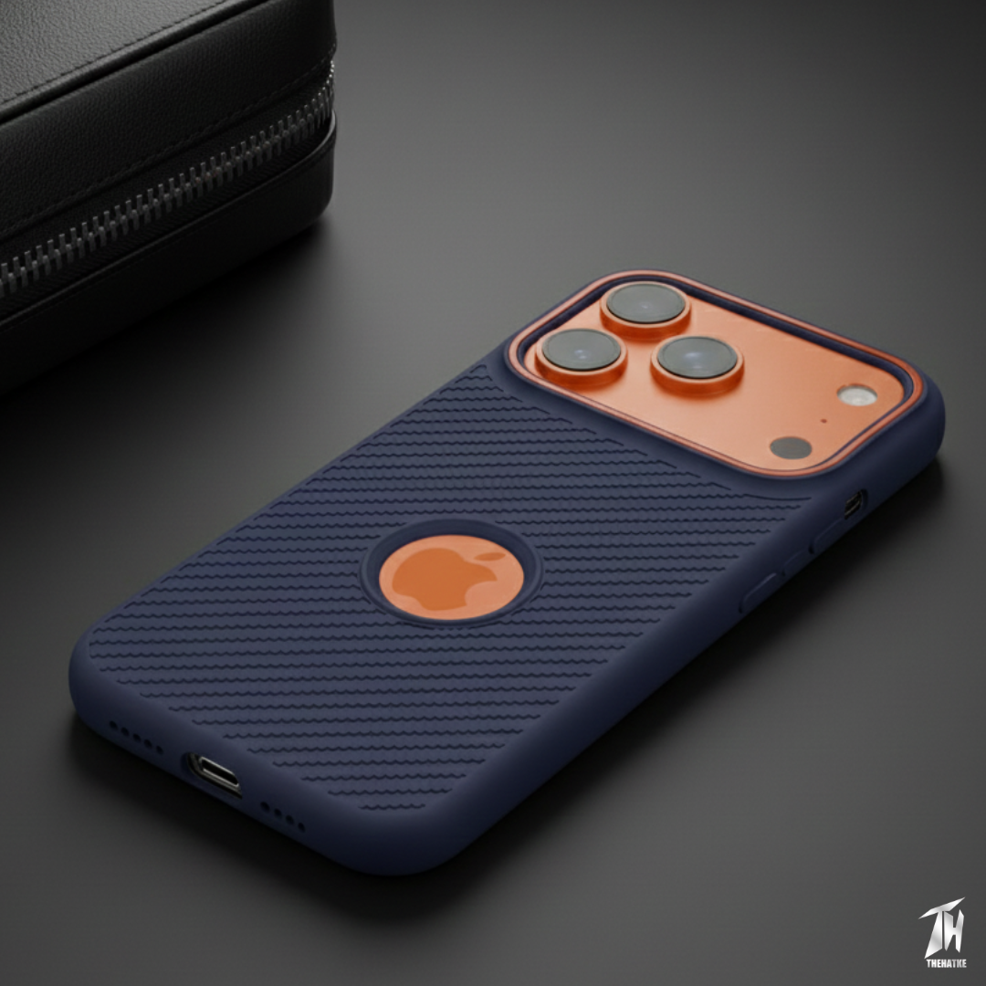 Gripon Dark Blue Silicone Case for Apple iphone 17 pro