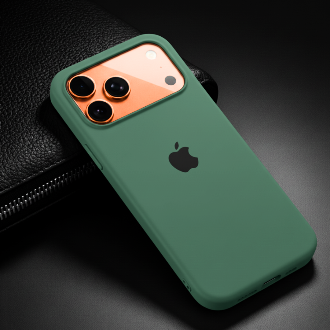Green Original Silicone case for Apple iphone 17 Pro