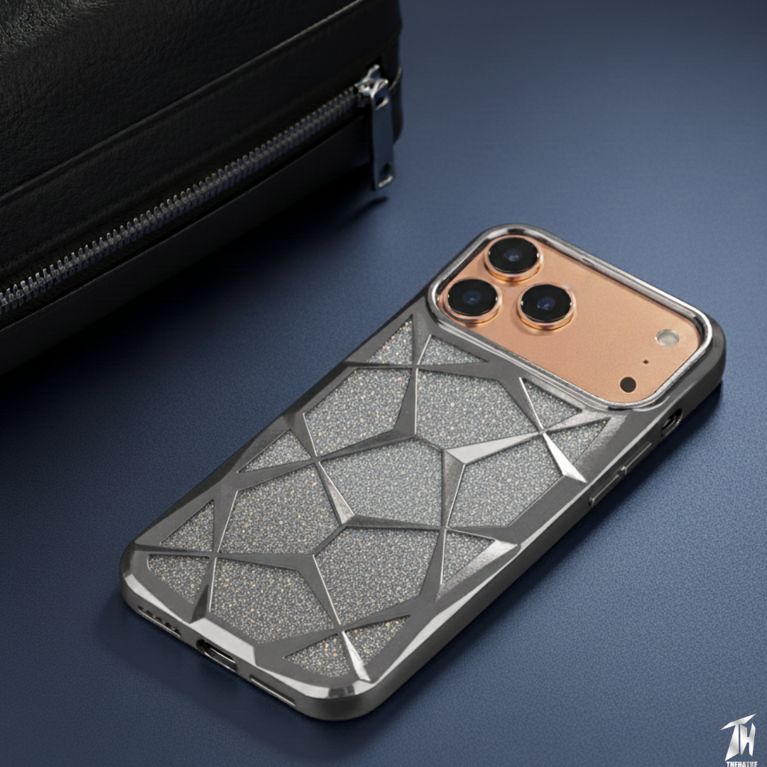 Dazzle Silver Silicone case for Apple iphone 17 Pro