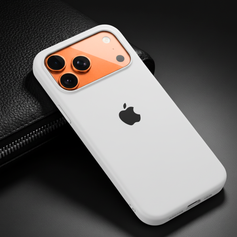 White Original Silicone case for Apple iphone 17 Pro Max