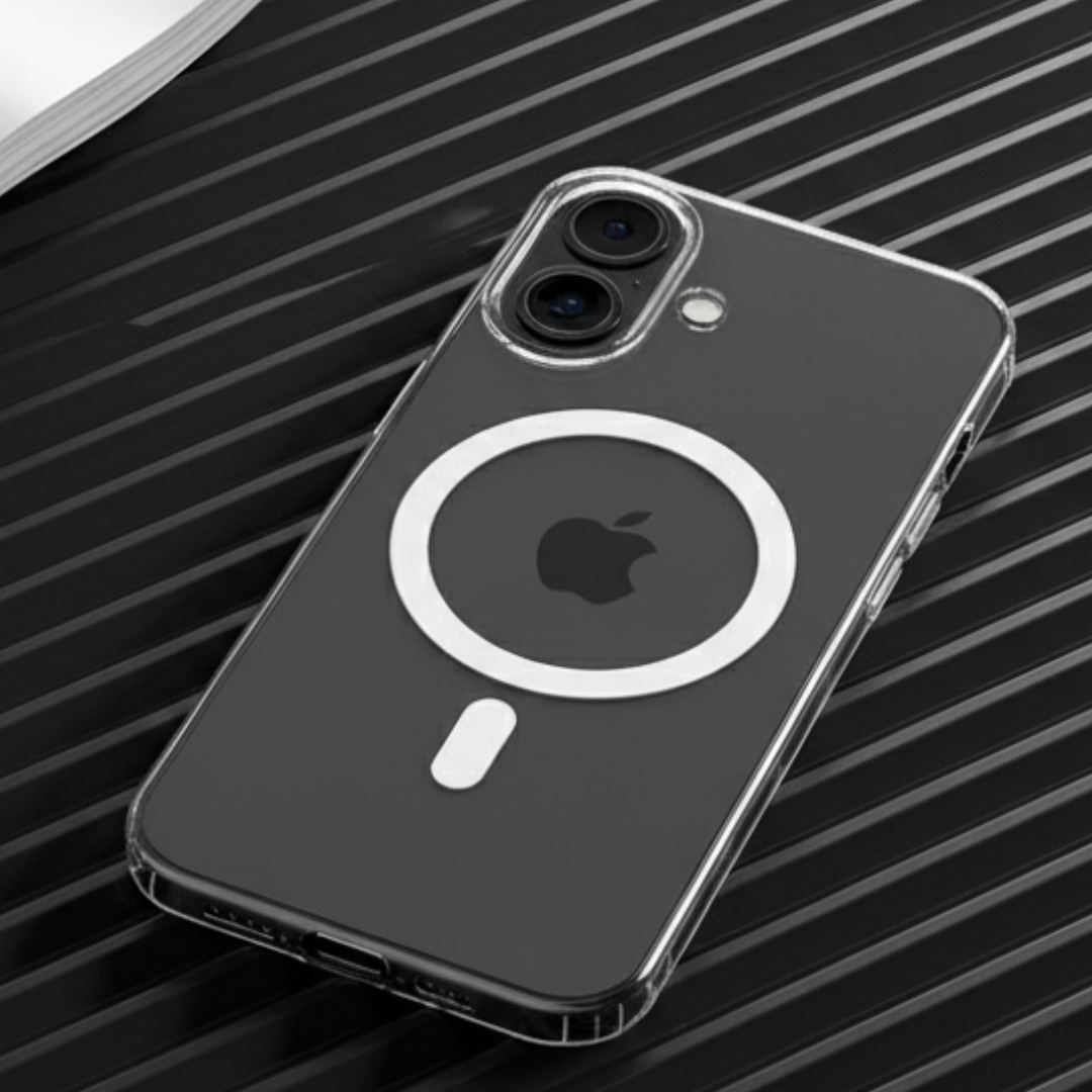 White Shine Paper Magsafe Case for Apple Iphone 17