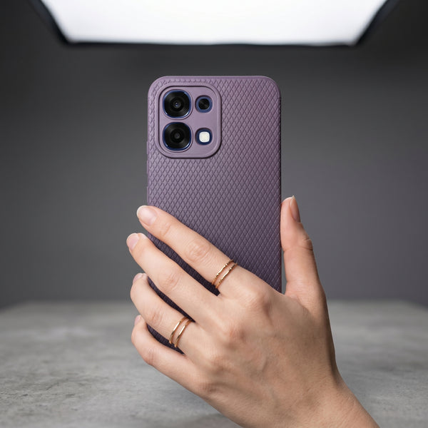 Deep Purple Line Wave Silicone Case for Oppo F31