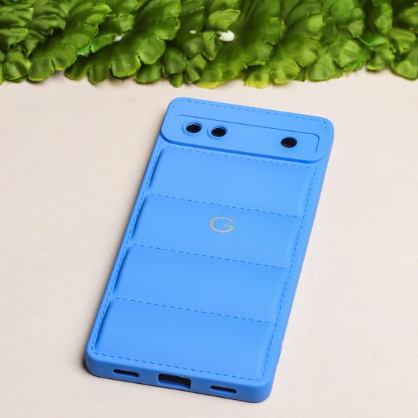 Sky Blue Puffon silicone case for Google Pixel 6