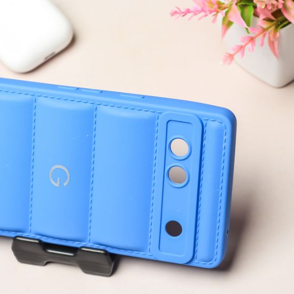 Sky Blue Puffon silicone case for Google Pixel 7