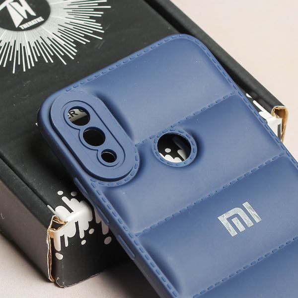 Dark Blue Puffon silicone case for Redmi Note 7 Pro