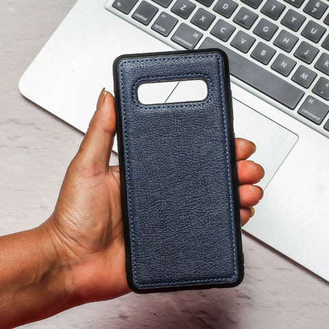 Puloka Dark Blue Leather Case for Samsung S10 plus