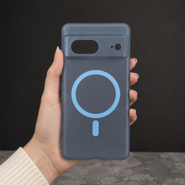 Blue Paper Matte Magsafe Case for Google Pixel 7