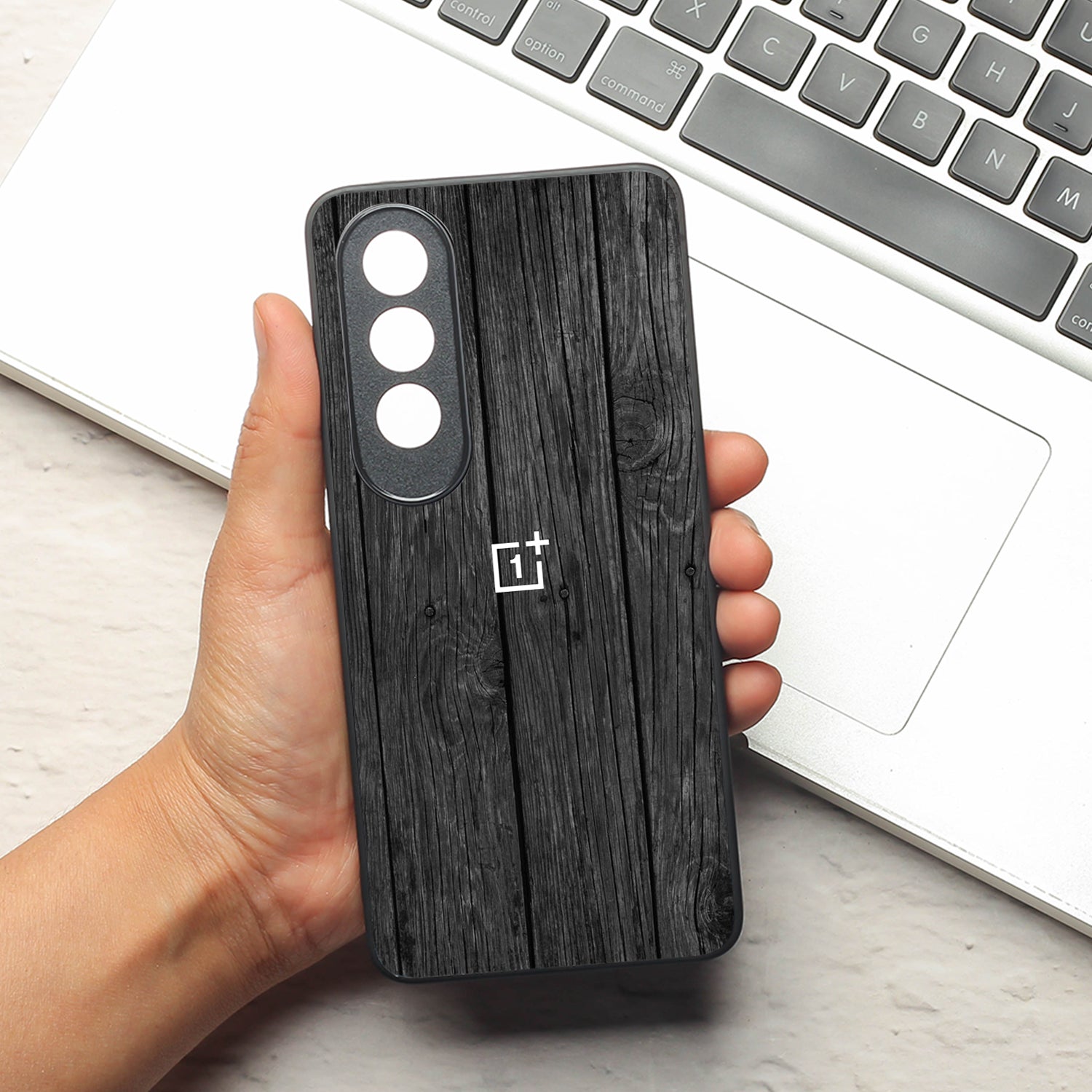 Dark Wood metal back case for Oneplus Nord CE 4