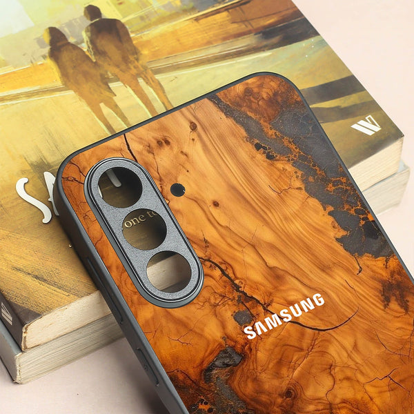 Lava Oak metal back case for Samsung A55