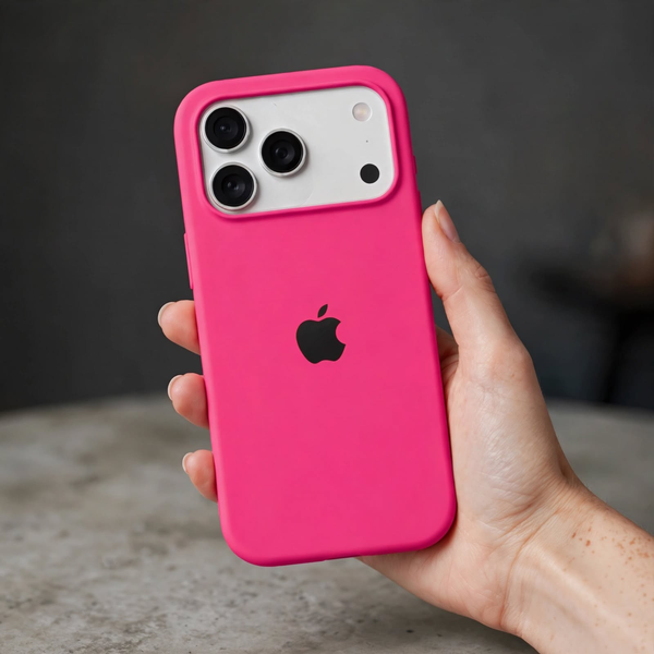 Hot Pink Original Silicone case for Apple iphone 18 Pro