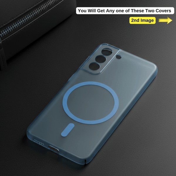 Blue Paper Matte Magsafe Case for Samsung S21 Fe