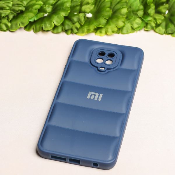 Dark Blue Puffon silicone case for Poco M2 Pro