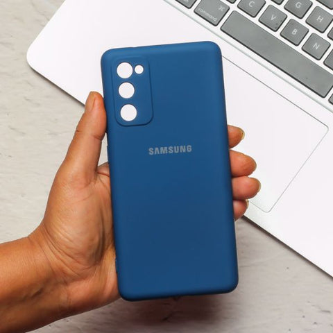Dark Blue Camera Original Silicone case for Samsung S20 FE