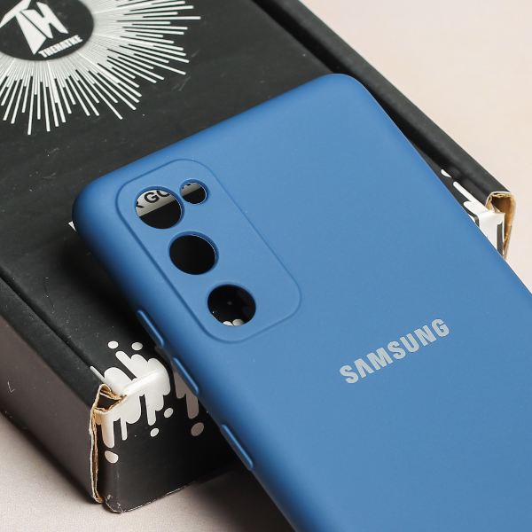 Dark Blue Camera Original Silicone case for Samsung S20 FE