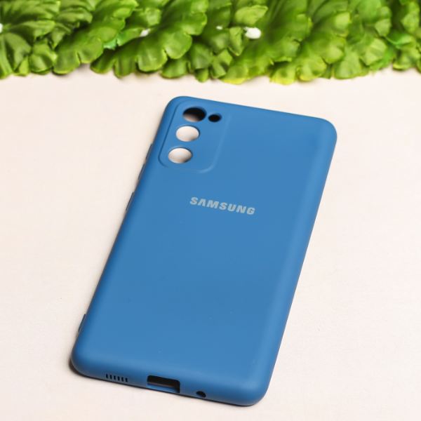 Dark Blue Camera Original Silicone case for Samsung S20 FE