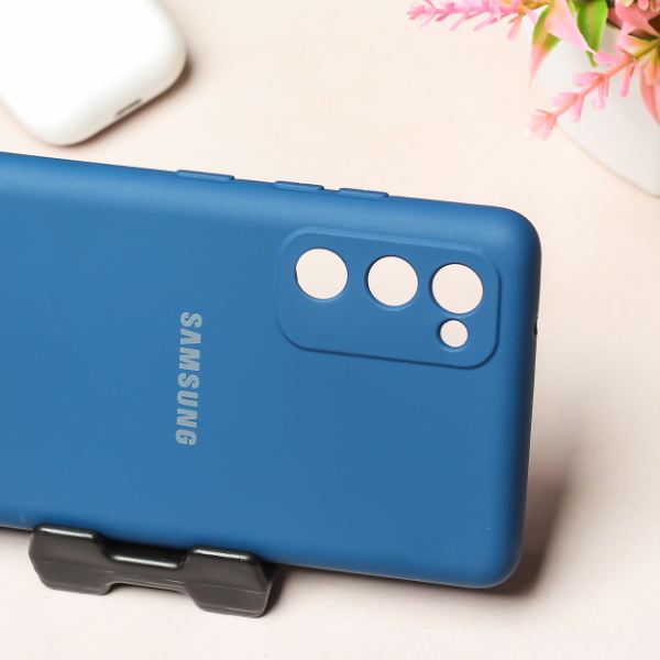 Dark Blue Camera Original Silicone case for Samsung S20 FE