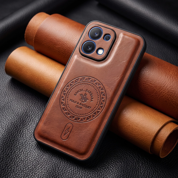 Santa Crest Brown Leather Case for Oppo F31