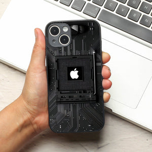Microchip metal back case for Apple Iphone 14 Plus
