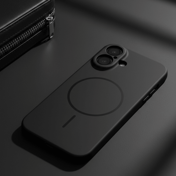 CAVEN Black Silicone case for Apple iphone 16