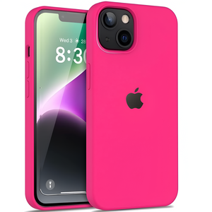 Hot Pink Original Silicone case for Apple iphone 15 Plus