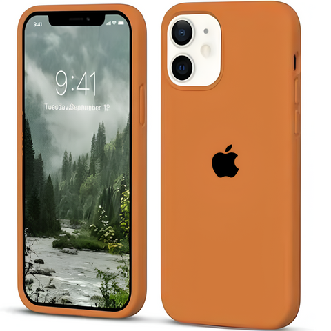 Brown Original Silicone case for Apple iphone 11