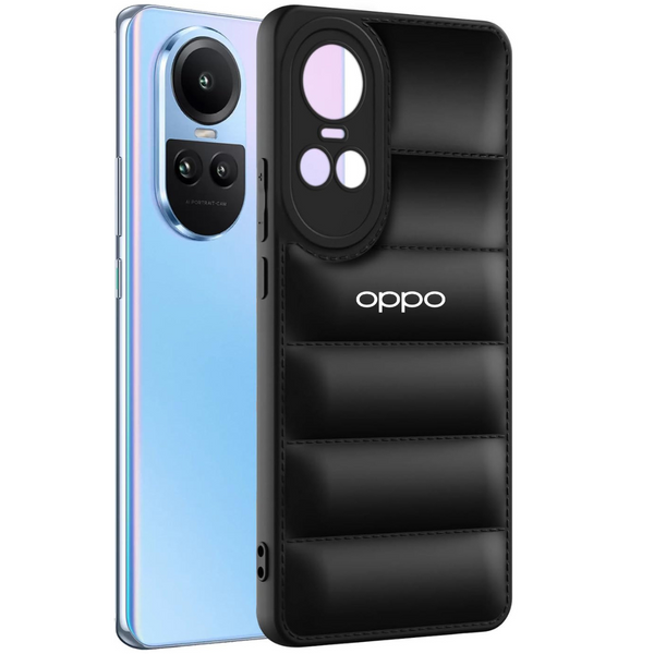 Black Puffon silicone case for Oppo Reno 10