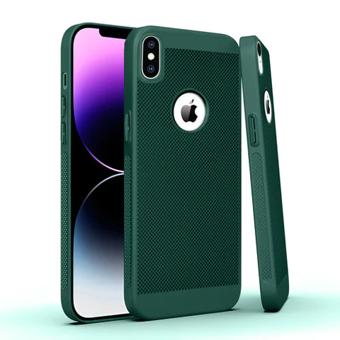 BREATHING DARK GREEN Silicone Case for Apple Iphone Xs