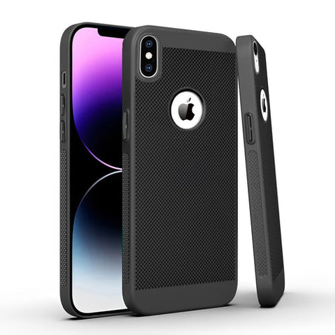 BREATHING BLACK Silicone Case for Apple Iphone  Xs