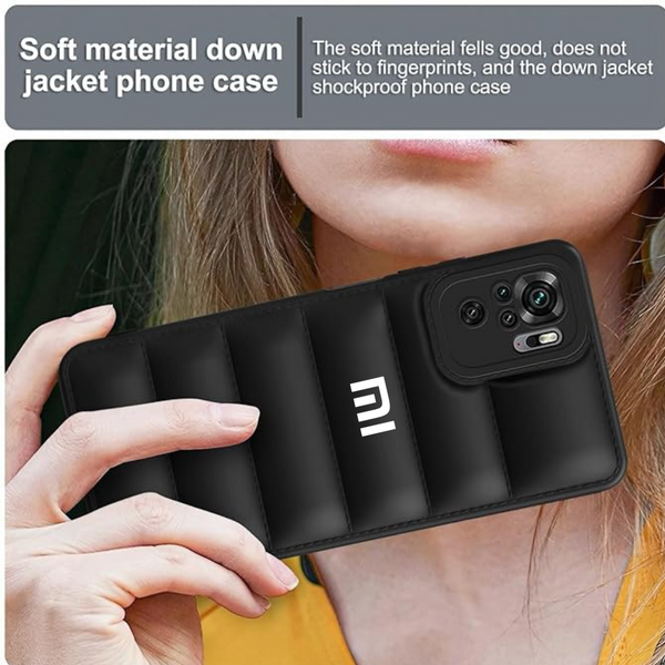 Black Puffon silicone case for Redmi Note 10 4g