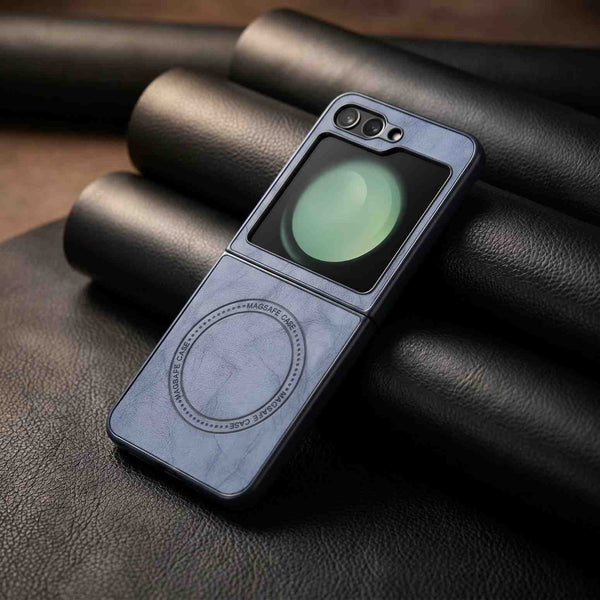 Blue Shadow Leather Case for Samsung Galaxy Z FLIP 5