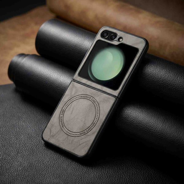 Grey Shadow Leather Case for Samsung Galaxy Z FLIP 5